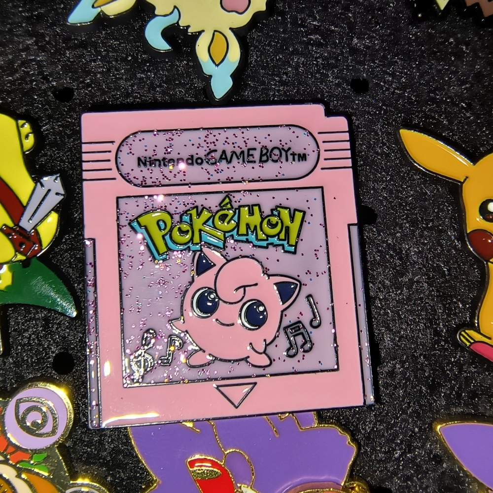 Nintendo Pink Jigglypuff Pokémon Game Cartridge Enamel Pin